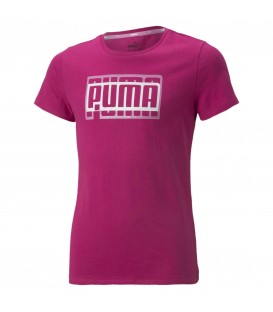 Camiseta de niños Puma Alpha Tee en color rosa disponible al mejor precio en tu tienda online de moda, accesorios y deporte chemasport.es