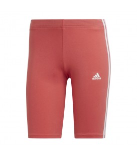 Mallas cortas Essentials 3 bandas Adidas para mujer en color rosa disponibles al mejor precio en tu tienda online de moda y deportes www.chemasport.es