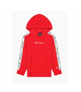 Sudadera Champion Hooded Sweatshirt para niño en color rojo disponible al mejor precio en tu tienda online de moda y deportes www.chemasport.es