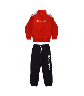 Chandal Champion Full Zip Suit para niño en color marino-rojo disponible al mejor precio en tu tienda online de moda y deportes www.chemasport.es