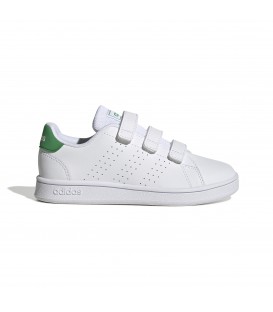 Zapatillas Adidas Advantage CF C para niños en color blanco y verde disponible al mejor precio en tu tienda online de moda y deportes www.chemasport.es