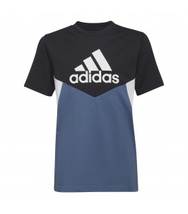 Camiseta Adidas B CB T ESS para niños en color negro y azul disponible al mejor precio en tu tienda online de moda y deportes www.chemasport.es
