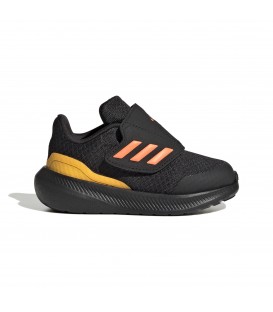 Zapatillas Adidas Run Falcon 3.0 AC para niños en color negro y naranja disponible al mejor precio en tu tienda online de moda y deportes www.chemasport.es