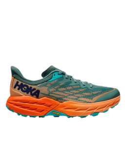 Zapatillas Hoka Speedgoat 5 para hombre en color naranja y azul disponible al mejor precio en tu tienda online de moda y deportes www.chemasport.es
