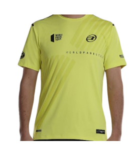 Camiseta Bullpadel Logro en color amarillo disponible al mejor precio en tu tienda online de moda y deportes www.chemasport.es