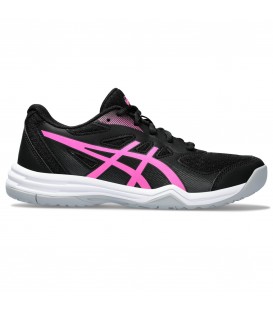 Zapatillas Asics Up Court 5 GS para mujer en color negro y rosa disponible al mejor precio en tu tienda online de moda y deportes www.chemasport.es