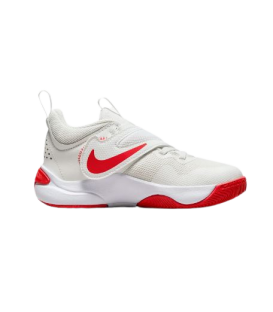 Zapatillas Nike Team Hustle 11 PS para niños en color blanco y rojo disponible al mejor precio en tu tienda online de moda y deportes www.chemasport.es