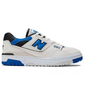 Zapatillas New Balance 550 en color blanco y azul disponible al mejor precio en tu tienda online de moda y deportes www.chemasport.es