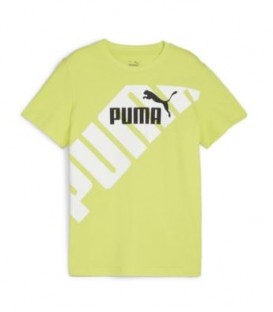 Camiseta Puma Power Graphic para niños en color amarillo disponible al mejor precio en tu tienda online de moda y deportes www.chemasport.es
