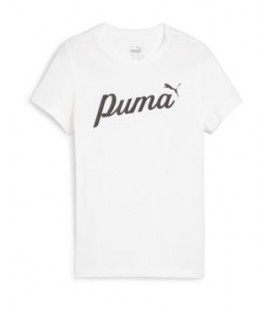 Camiseta Puma Ess Blossom Tee para niños en color blanco disponible al mejor precio en tu tienda online de moda y deportes www.chemasport.es