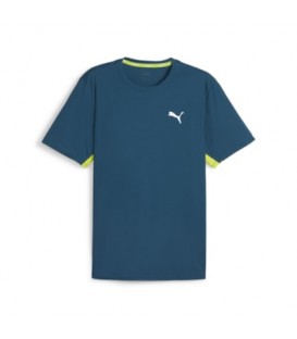 Camiseta Puma Run Favorite Velocity Tee para hombre en color azul y verde disponible al mejor precio en tu tienda online de moda y deportes www.chemasport.es