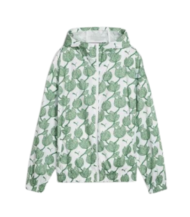 Chaqueta Puma Blossom Windbreaker para mujer en color verde disponible al mejor precio en tu tienda online de moda y deportes www.chemasport.es