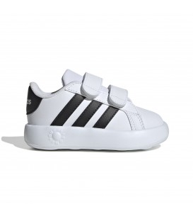 Zapatillas Adidas Grand Court 2.0 CF para niños en color blanco y negro disponible al mejor precio en tu tienda online de moda y deportes www.chemasport.es