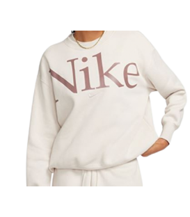 Sudadera Nike Logo Crew para mujer en color beis disponible al mejor precio en tu tienda online de moda y deportes www.chemasport.es
