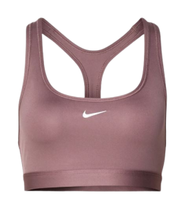 Top Nike Dri-Fit Swoosh para mujer en color marrón disponible al mejor precio en tu tienda online de moda y deportes www.chemasport.es