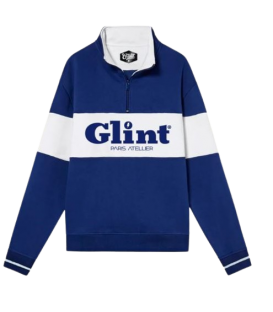 Sudadera Glint Half-Zip para hombre en color azul y blanco disponible al mejor precio en tu tienda online de moda y deportes www.chemasport.es